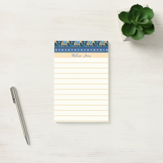 Blauwe olifanten gepersonaliseerd post-it® notes (Kantoor)