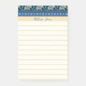 Blauwe olifanten gepersonaliseerd post-it® notes (Voorkant)
