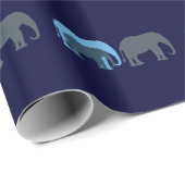 Blauwe Olifanten Inpakpapier (Rol Hoek)