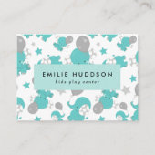 Blauwe olifanten, Kinder speelcentrum, activiteite Visitekaartje (Voorkant)