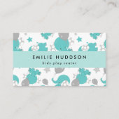 Blauwe olifanten, Kinder speelcentrum, activiteite Visitekaartje (Voorkant)