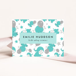 Blauwe olifanten, Kinder speelcentrum, activiteite Visitekaartje