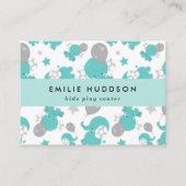 Blauwe olifanten, Kinder speelcentrum, activiteite Visitekaartje (Voorkant)