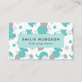 Blauwe olifanten, Kinder speelcentrum, activiteite Visitekaartje (Voorkant)