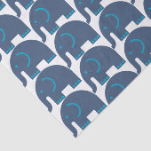 Blauwe olifanten tissuepapier (Detail)