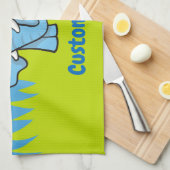 Blauwe olifantenhanddoek theedoek (Quarter Fold)