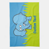 Blauwe olifantenhanddoek theedoek (Verticaal)