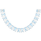 Blauwe olifantenjongen Baby shower Het is een jong Vlaggetjes (Alle)