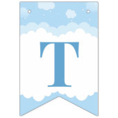 Blauwe olifantenjongen Baby shower Het is een jong Vlaggetjes (Derde vlag)