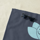 Blauwe Om & Lotus Flower Sky boven de aarde onder Strandlaken (In situ)