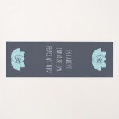 Blauwe Om & Lotus Flower Sky boven de aarde onder  Yogamat (Voorkant (horizontaal))