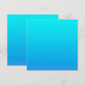 Blauwe Ombre achtergrond Bedankkaart (Voorkant / Achterkant)
