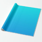 Blauwe Ombre achtergrond Cadeaupapier (Uitgerold)