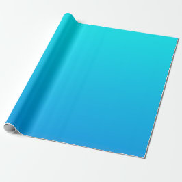Blauwe Ombre achtergrond Cadeaupapier