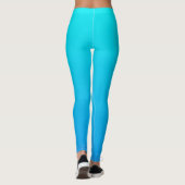 Blauwe Ombre achtergrond Leggings (Achterkant)