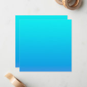 Blauwe Ombre achtergrond Notitiekaartje (Voorkant / Achterkant in situ)