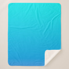 Blauwe Ombre achtergrond Sherpa Deken