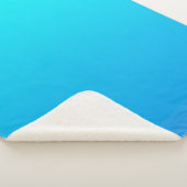 Blauwe Ombre achtergrond Sherpa Deken (3/4)