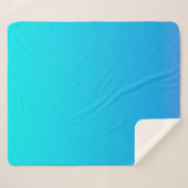 Blauwe Ombre achtergrond Sherpa Deken (Voorkant (horizontaal))