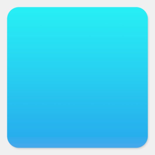 Blauwe Ombre achtergrond Vierkante Sticker (Voorkant)