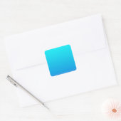 Blauwe Ombre achtergrond Vierkante Sticker (Envelop)