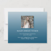 Blauwe Ombre AFSTUDEERDER Budget Afstuderen Aankon (Achterkant)