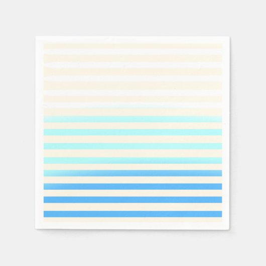 Blauwe Ombre Gestreepte Servetten (Voorkant)