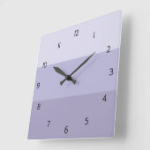 Blauwe Ombre gestreepte vierkante wandklok (Hoek)