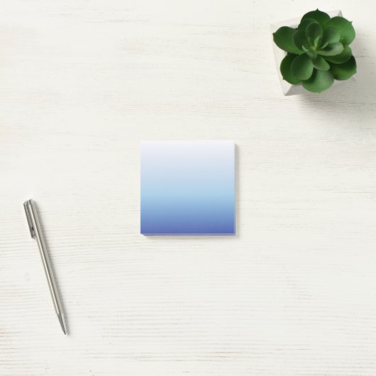 Blauwe Ombre Gradiënt Post-it® Notes (Kantoor)