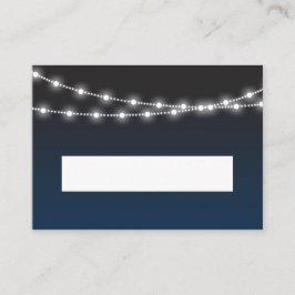 Blauwe Ombre Lights Bruiloft Receptie Plaats Kaart Plaatskaartje
