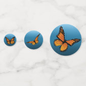 Blauwe ombre monarchvlinders confetti (Voorkanten)