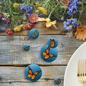 Blauwe ombre monarchvlinders confetti