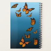 Blauwe ombre monarchvlinders planner (Achterkant)