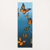 Blauwe ombre monarchvlinders yogamat (Voorkant)