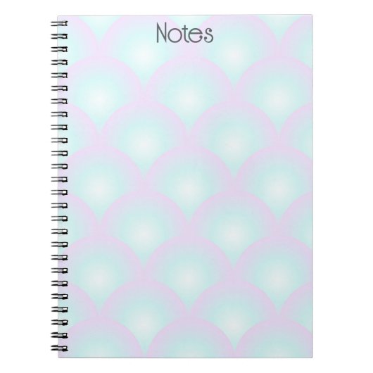 Blauwe Ombre Scallop Notitieboek (Voorkant)