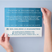 Blauwe ombre Stripes, schilder en decorator Flyer (Hand)