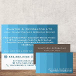Blauwe ombre Stripes, schilder en decorator Flyer<br><div class="desc">Blue Ombre Stripes,  Painter & Decorator Adverteren Flyer door de Visitekaartje winkel.</div>