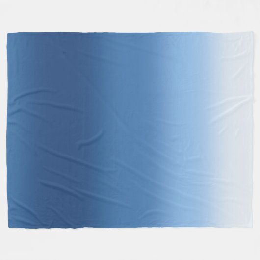 Blauwe Ombre Throw Blanket Gradient Fleece Deken (Voorkant (Horizontaal))