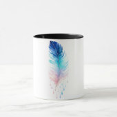 Blauwe Ombre Veer Aquarel Mok (Midden)