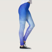 Blauwe Ombre Waterverf Leggings (Rechts)