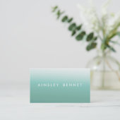 Blauwe Ombre Waterverf Visitekaartjes (Staand voorkant)