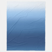 Blauwe Ombre Worpdeken Gradiënt Fleece Deken (Voorkant)