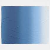 Blauwe Ombre Worpdeken Gradiënt Fleece Deken (Voorkant (Horizontaal))