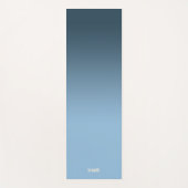 Blauwe Ombre Yoga Mat-Flow in kleur, Grond in Rust Yogamat (Voorkant)