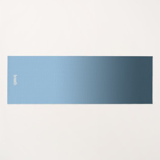 Blauwe Ombre Yoga Mat-Flow in kleur, Grond in Rust Yogamat (Voorkant (horizontaal))