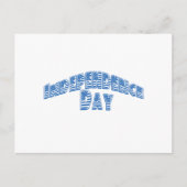 blauwe onafhankelijkheidsdag briefkaart (Voorkant)