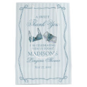 Blauwe Ondergoed Douche Bruidsfeest Favorietjes Medium Cadeauzakje (Achterkant)