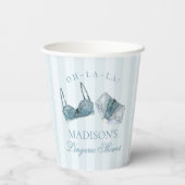 Blauwe Ondergoed Douche Bruidsmeisjes Bruiloft Dec Papieren Bekers (Achterkant)