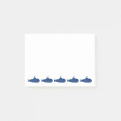 Blauwe onderzeeboot post-it® notes (Voorkant)