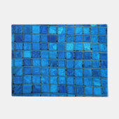 Blauwe onderzeese tegels deurmat (Voorkant)